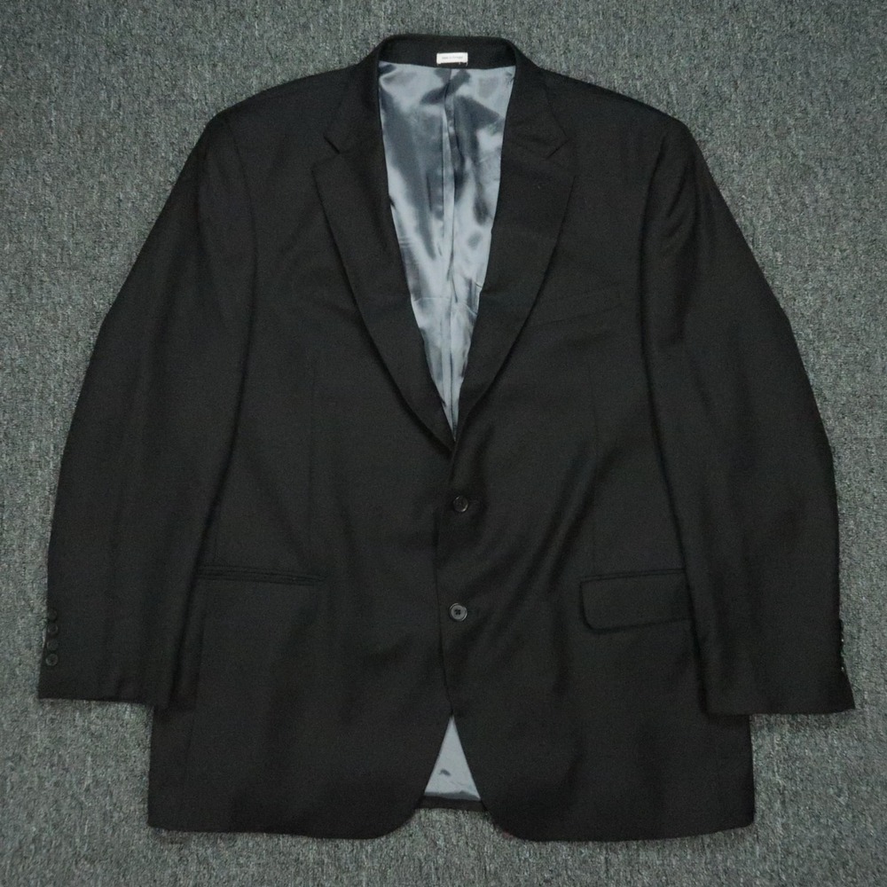 Peter Millar Blazer Men 48T Black Wool Formal Double Vented Sport Coat Jacket *